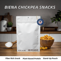Sachet Doypack Blanc Refermable pour Emballage Alimentaire de Snacks en Vente au Détail