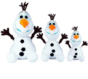 Vente en gros de jouets en peluche personnalisés, animaux en peluche avec rembourrage en coton PP, bonhomme de neige doux, 11-30 cm - Product Image 1