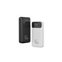 PD65W Chargeur de téléphone portable compact 50,000mAh Banque d'alimentation extérieure de grande capacité avec charge rapide Puissance de sortie 65W