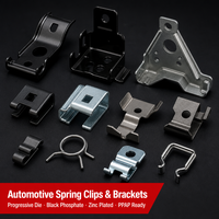 Clip de fixation à ressort estampé personnalisé pour automobile, type U, pour rail de siège en profil C, noir phosphaté, zingué, PPAP, OEM