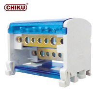 Bloc de distribution d'alimentation unipolaire CHIKU RDT80 80A 690V à montage sur rail DIN pour armoire basse tension