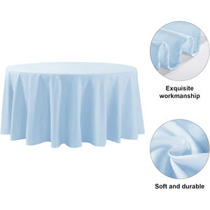 White Ivory Black Table Cloth Round <b>Rectangle</b> Square 100% Polyester Table Cloth <b>Tablecloth</b> for Wedding Party - Product Image 4