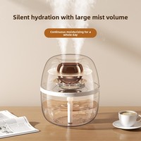 Humidificateur USB en cristal entièrement transparent, capacité de 2,6 à 4 L, fonctionnement silencieux, forte production de brume, fonction d'oxygénation pour la maison et le bureau