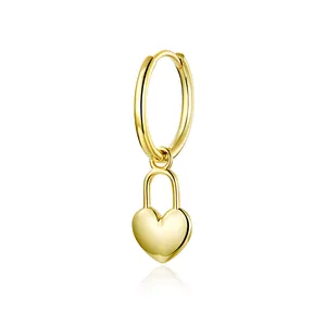 Manset Telinga Emas 925 Sterling Perak Warna Emas, Anting Lingkaran, Anting-Anting Jepit Telinga untuk Anak-anak Wanita Pernikahan BSE285