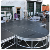 Meilleure vente : podium portable réglable en hauteur en aluminium / table de DJ / scène d'exposition