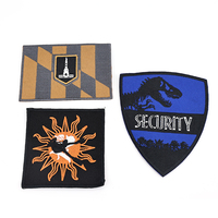 Écusson brodé pour uniforme, prix d'usine, vente en gros, conception personnalisée, autocollant thermocollant, badge adhésif, étiquette en tissu tissé