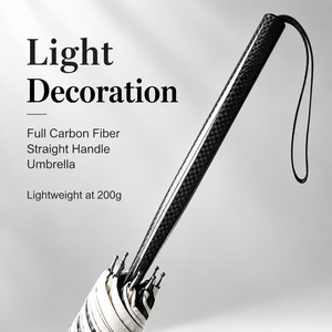 Paraguas Recto Minimalista, Impermeable, Resistente al Viento (60 mph), de Fibra de Carbono Ligera, Apertura Manual, UPF50, Revestimiento Negro, Logotipo Personalizado - Product Image 2