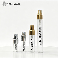 Flacon vaporisateur d'échantillon de parfum en verre de 10 ml, vide, rechargeable, atomiseur à fine brume, testeur de voyage, vente en gros, logo personnalisé