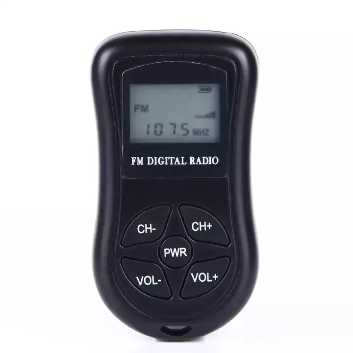 ホットセール製品64-108MhzFmデジタル受信付きミニラジオイヤホン付き長寿命バッテリーポータブルFmラジオ