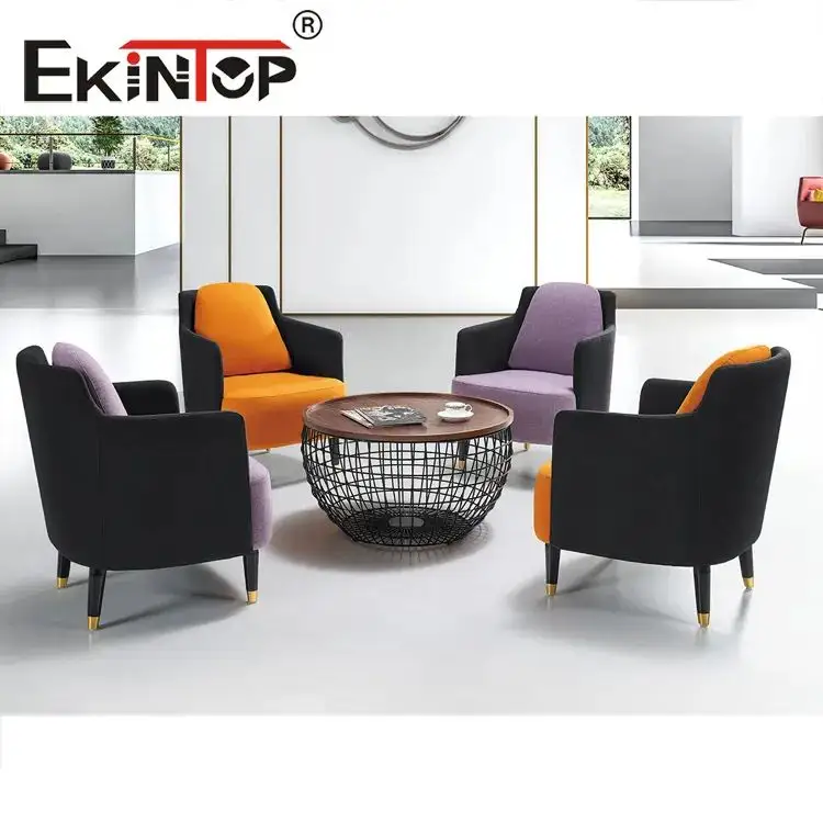 Недорогой маленький круглый стол для встреч Ekintop, передвижной офисный стол для конференций, встреч, стол для переговоров