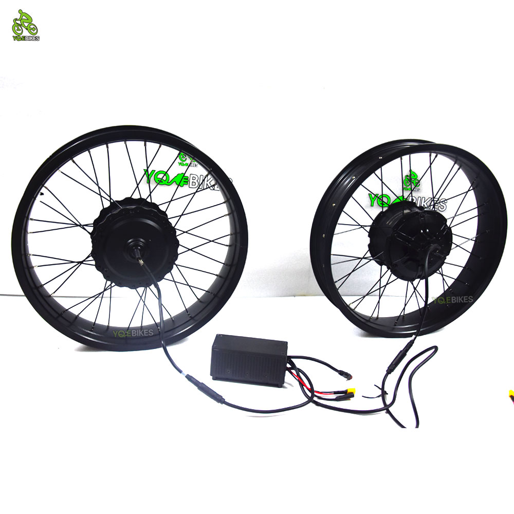 YQEBIKES Hot Dual Drive 48 V3000W Umrüstsatz für Elektro fahrräder mit zwei Batterien City Road Elektro fahrrad teil Ebike Power System