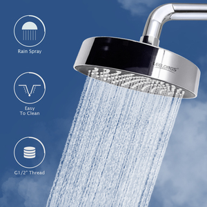 Leelongs Economic Cheap ABS <strong>Plastic</strong> 15cm <strong>Fixed</strong> 6inch Round <strong>Shower</strong> <strong>Head</strong> with Square Soft Nozzles - Product Image 4