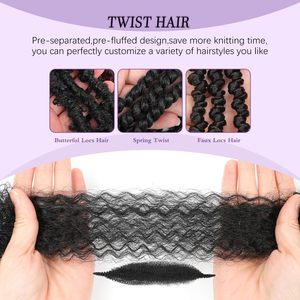 3X <b>Afro</b> <b>Twist</b> Bulk 16 Inch Synthetic Braiding <b>Hair</b> Fluffy Natural Look Human <b>Hair</b> Like for African <b>Hair</b> Braiding DIY Styling - Product Image 2