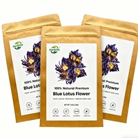Té de Flores de Loto Azul Premium, Natural y Herbal, de Marca Privada OEM, Venta al Por Mayor de Fábrica China, Suplemento de Flores Secas Integrales