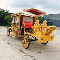 Chariot de mariage électrique sans chevaux, sculpture royale, aspect élégant, pour réception en station balnéaire, projet de parc d'attractions