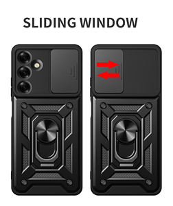 Venta <span class=keywords><strong>de</strong></span> fábrica, funda con soporte para anillo <span class=keywords><strong>de</strong></span> dedo, funda <span class=keywords><strong>de</strong></span> piel para <span class=keywords><strong>Samsung</strong></span> A07 A17 360, soporte magnético giratorio para montaje en coche, funda para teléfono - Product Image 5