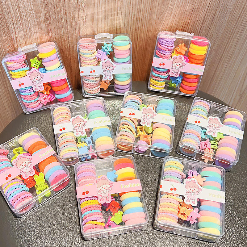 Multicolor - Handmade Rubber Band/Scrunchies (Set of 5) 23