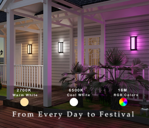 Màu sắc thay đổi thông minh ngoài trời Tường Đèn treo tường tuya Wifi RGB lên xuống bên ngoài Đèn tường - Product Image 6