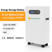 Batterie lithium-ion Greensun de haute qualité 51,2 V 314 Ah compatible avec Deye, Solis, Growatt, etc. Inverter 16 kWh Prix usine