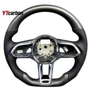 Pièces automobiles YTcarbon pour E-<span class=keywords><strong>Pace</strong></span> F-<span class=keywords><strong>Pace</strong></span> <span class=keywords><strong>I</strong></span>-<span class=keywords><strong>Pace</strong></span> XE XF, accessoires intérieurs de voiture, style racing, volant personnalisé en fibre de carbone véritable - Product Image 2