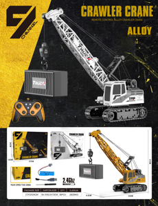 AiJH - Camión Excavador <span class=keywords><strong>de</strong></span> Control Remoto <span class=keywords><strong>de</strong></span> 2.4 GHz y 9 Canales, <span class=keywords><strong>Juguete</strong></span> con Rotación <span class=keywords><strong>de</strong></span> 360 Grados, Vehículo <span class=keywords><strong>de</strong></span> Ingeniería <span class=keywords><strong>de</strong></span> Aleación, Grúa RC - Product Image 6