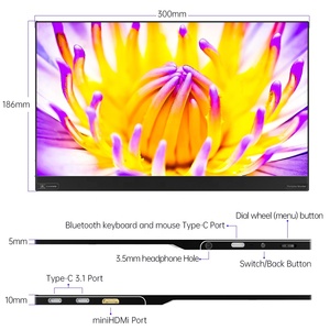 Full HD <span class=keywords><strong>IPS</strong></span> 1080P Hiển Thị Kép Máy Tính Xách Tay Màn Hình Màn Hình Điện Thoại Di Động Hight Độ Sáng QLED 13.3 "Xách Tay Màn Hình Máy Tính Xách Tay Màn Hình Extender - Product Image 5