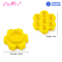 En gros Fubowen Anneau de colle jetable pour extensions de cils, nid d'abeille 7 trous, forme fleur de prunier, pour greffage