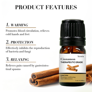 Fabricante Mayorista OEM/ODM, Aceite Esencial de Canela Pura de Grado Terapéutico, Anti-Depresivo, Estimulante de Energía, Alivio del Dolor, Masajes - Product Image 2