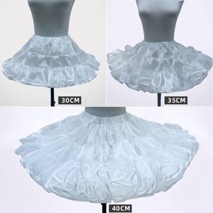 Lolita Duck Butt Short Puffy Crinoline Jupon Désossé Tulle 100% Polyester Taille Élastique Jupon pour Cosplay Superposition - Product Image 2