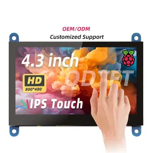 Pantalla LCD TFT 800*480 Pantalla táctil de 4,3 pulgadas Módulo LCD IPS de 4,3 pulgadas para Raspberry Pi