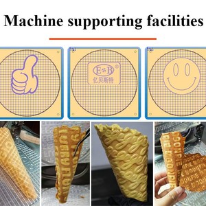 Machine à gaufres et cornets de crème glacée électriques professionnels pour la maison, avec plaque unique, pour la préparation de snacks et de cornets ronds au sirop - Product Image 4