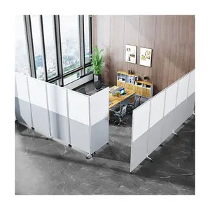 Particiones de pared temporales plegables móviles Separación de oficina Pantallas de pared Paneles deslizantes Divisor de habitación
