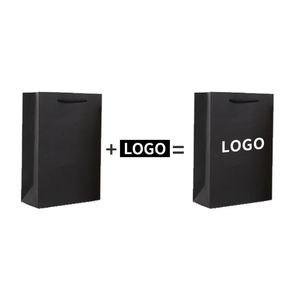 Sac en papier kraft rectangulaire multicolore (blanc, rose, rouge, vert, noir) de plusieurs tailles avec logo à vendre - Product Image 5