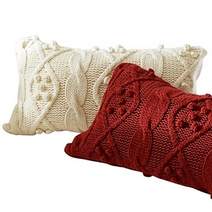 Housse de coussin carrée en coton style bohème, motifs floraux vintage géométriques, lavable à la main, fermeture éclair amovible, décorative - Product Image 1