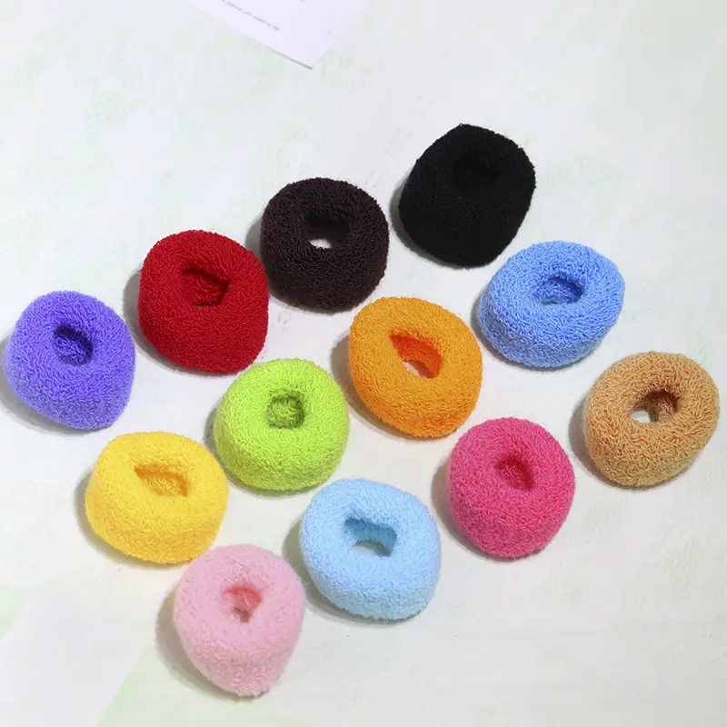Nylon Wide Edge Towel Ring High Elastic Hair Rope Candy Color Hair Ornament Girl Head Rope Rubber Band