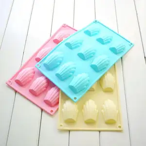 9 cavities Silicone Shell Biscuits Cake Bakeware Moulds Madeleine Silicone Cake Mold