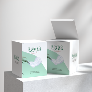 Caja de papel de servilleta sanitaria desechable respetuosa con el medio ambiente, caja biodegradable de algodón suave voluminoso, caja de servilletas sanitarias <span class=keywords><strong>para</strong></span> mujer - Product Image 1