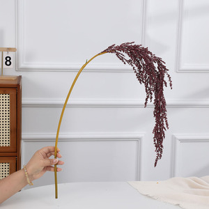 Ramo di Amaranto Artificiale a Cascata di Lusso, Pianta Finta Lunga e Pendente per Arco Nuziale, Hall di Hotel, Decorazione Floreale per la Casa - Product Image 2