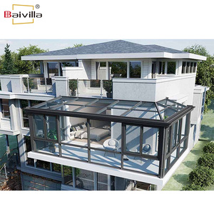 Vente directe d'usine Villa résidentielle Hôtel Terrasse Solarium Véranda Serre Ensemble Serre en aluminium et verre Véranda - Product Image 6