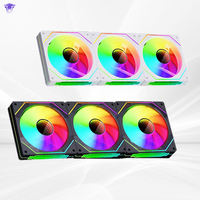 Ventilateur de Boîtier d'Ordinateur Jungle Leopard Prism 4pro 120mm Noir Blanc Effet Miroir Infini Lumineux ARGB Plastique Roulement à Billes Faible Bruit