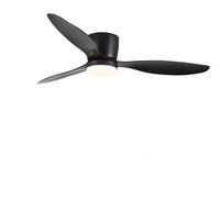 Ventilador de Techo LED de Diseño Moderno, Motor de Cobre Regulable, Control Remoto de 6 Velocidades, 5 Aspas, 52 Pulgadas, Iluminación Interior para Sala de Estar