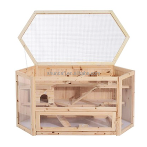 Gabbia di Lusso Personalizzata SDHC001 in Legno a Secchio per Criceti e Uccelli in Stile Lussuoso Confezionata in Scatola per la Vendita - Product Image 1