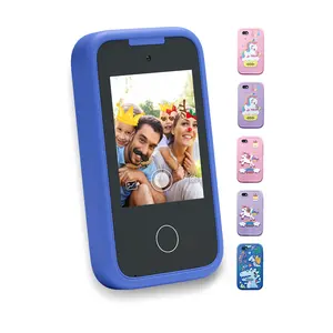 Özelleştirilmiş silikon mavi pembe kılıf ile YMX PH05SC Mini cep telefonu oyuncaklar cep akıllı cihaz telefonları çocuklar için bebek çocuk