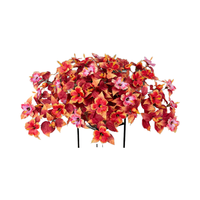 Faux fleurs d'automne artificielles pour la décoration extérieure, fausses fleurs d'hibiscus pour jardinières extérieures, plantes d'automne en soie réalistes