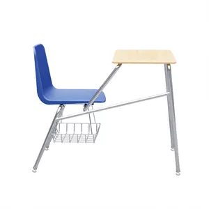 Guyana Modern University College Student Desk And Chair Combo Single School Chair With Writing Board