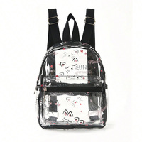 Sac à dos transparent imprimé JOYSUN, best-seller, imperméable, en PVC, sac de rangement, sac à dos pour étudiants, grande capacité, sac à dos transparent
