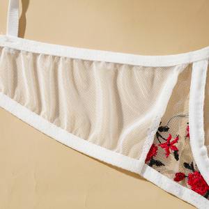 Conjunto De Lencería Sexy De 2 Piezas <span class=keywords><strong>Para</strong></span> Mujer Con Bordado Floral Y Encaje Delicado Estilo Hada - Product Image 5