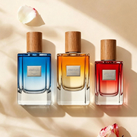 Flacon de parfum de luxe vide 30ml 50ml 100ml, personnalisable, rechargeable, en verre rectangulaire sérigraphié avec bouchon