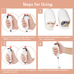 Mão automática Leite Frother para café e chá Eco-Friendly bateria operado aço inoxidável Stand Electric Milk Frother - Product Image 5