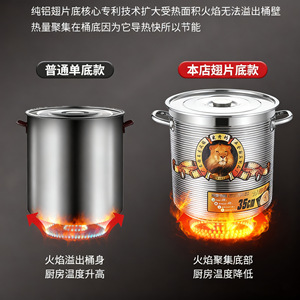 หม้อซุปสแตนเลสชิดันลี่ ขนาด 35 ซม. หม้อตุ๋นเนื้อเชิงพาณิชย์ความจุขนาดใหญ่ - Product Image 4